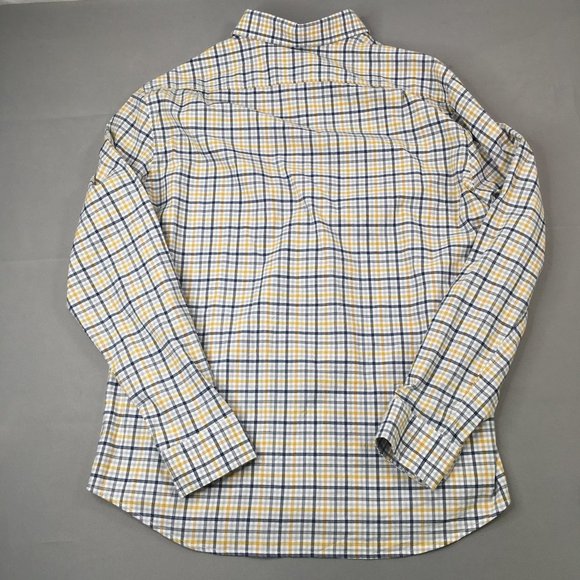 Goodiellow & Co Mens Button Down Shirt Extra Large Gray Yellow White Plaid #0064 - Picture 2 of 11
